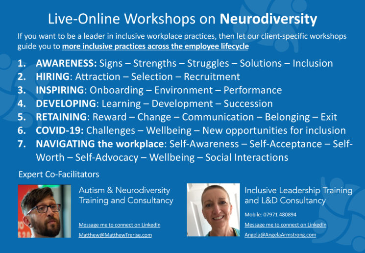 Live-Online Workshops on Neurodiversity