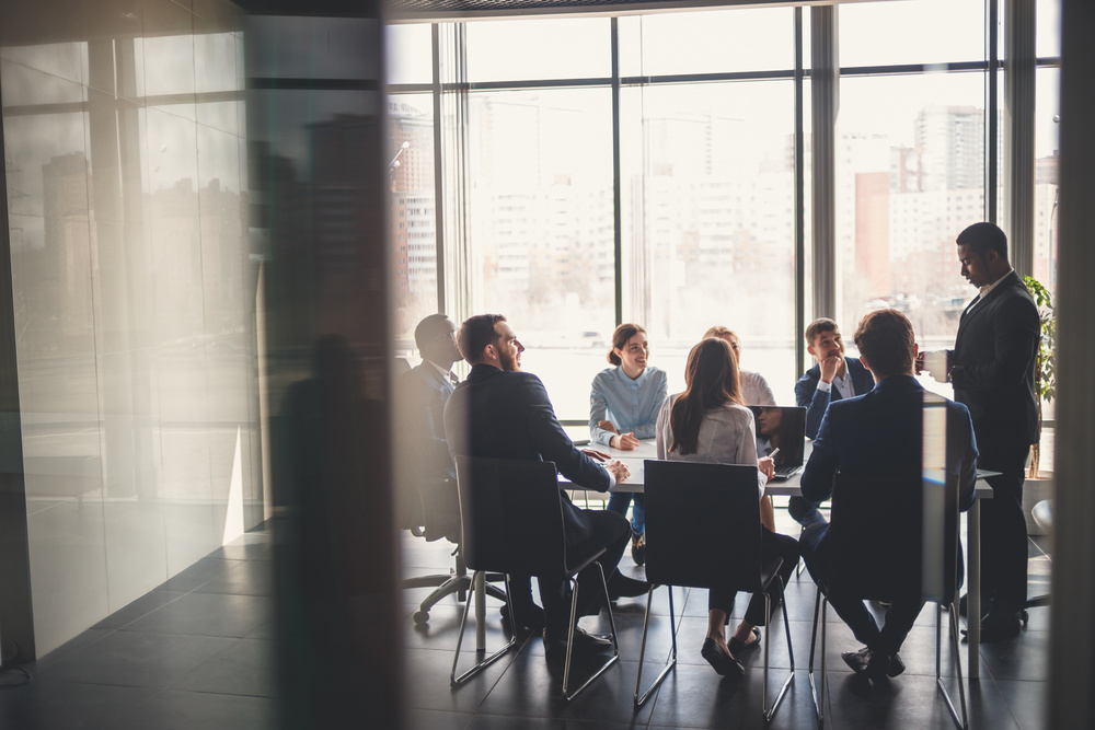 Business people working in conference room