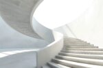 Ascend - Digitally Created Staircase on Clean White Background