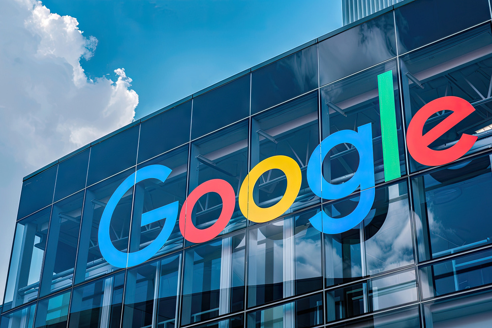 lettering of the word google at a virtual google headquarter