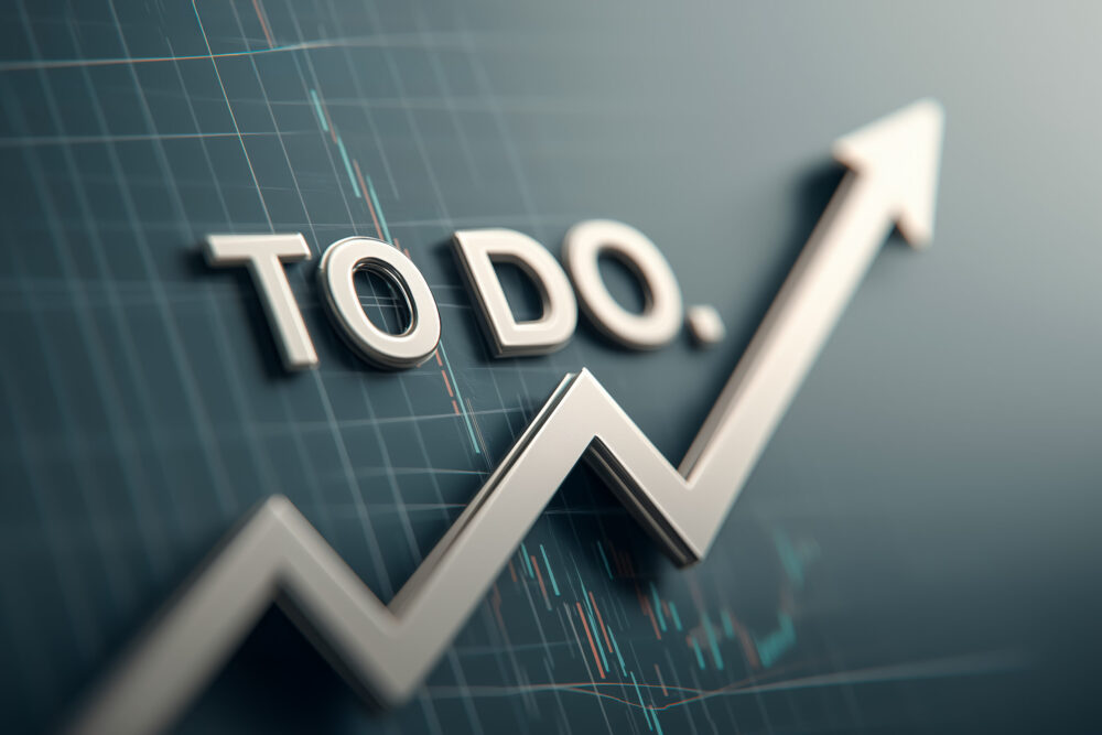 The words “To Do” with an upward-pointing arrow indicating momentum and acceleration