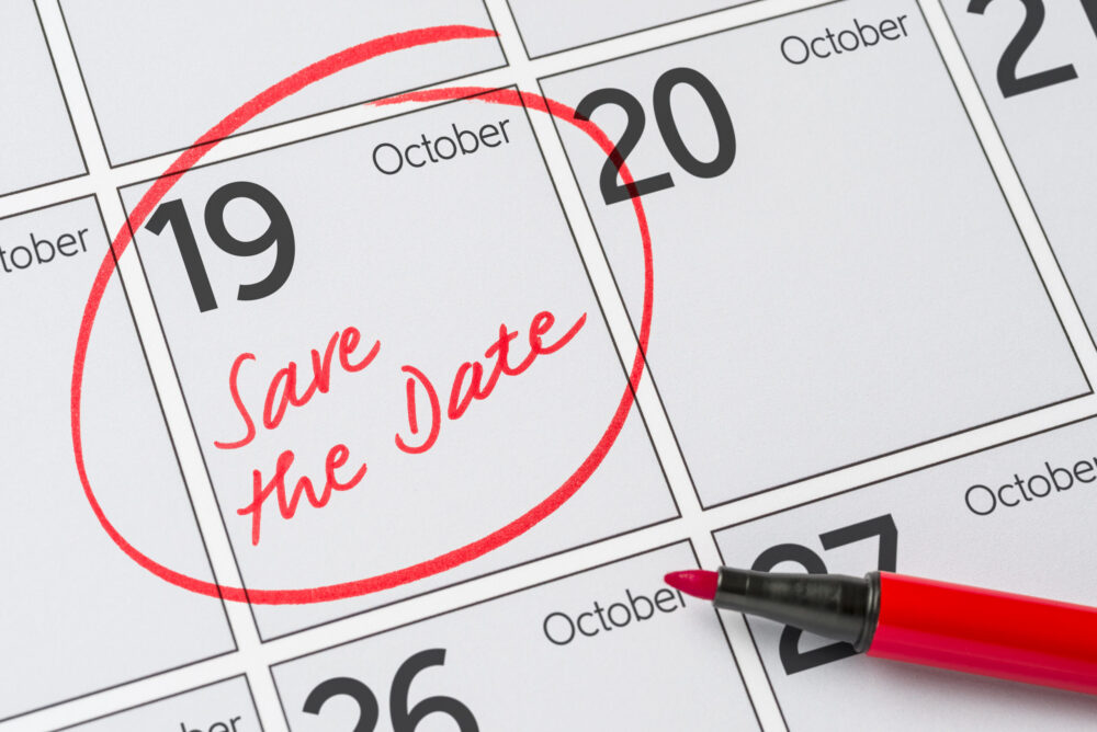 Calendar showing 19 October circled in red, highlighting the date of the Make a Difference Leaders AGM 2026