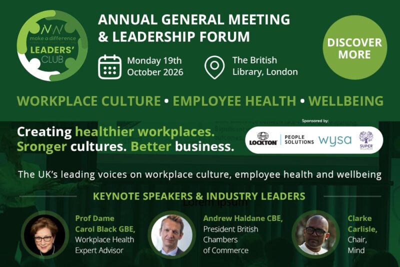 Banner promoting the Make a Difference Leaders Annual General Meeting