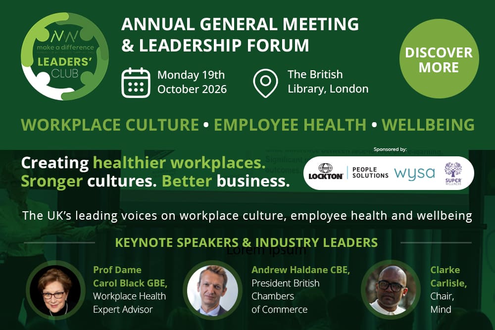 Banner promoting the Make a Difference Leaders Annual General Meeting
