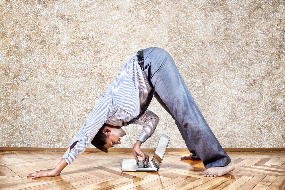 Funny business yoga