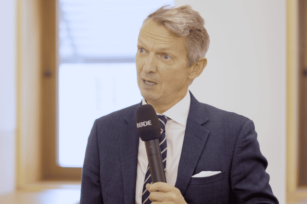 Andrew Haldane CBE being interviewed at the Make a Difference Leaders AGM and Leadership Forum 2026