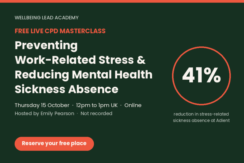 Wellbeing Lead Academy masterclass